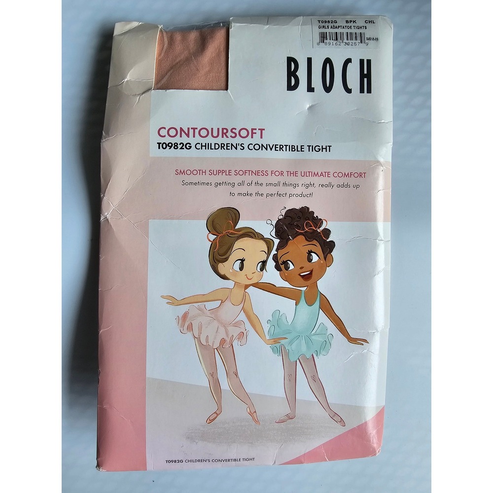 Bloch T0982G ContourSoft Childrens Convertible Tights Ballet Pink Size CHL Large